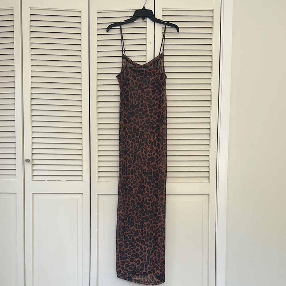 Skatie Leopard Print Slip Dress XS